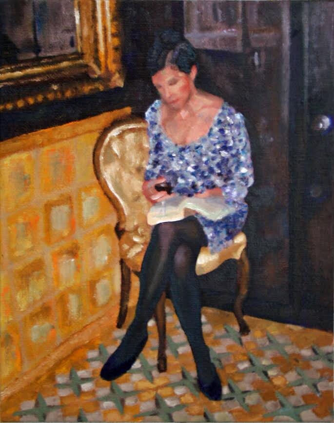 CARRIE GOLLER PRINTS - IMPRESSIONIST - BARRATA original mixed media, 8x10