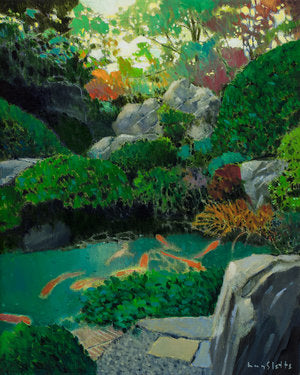 MAX HAYSLETTE PRINTS - GARDEN SUITE NO. 2 STUDY (HMLE 1590) original oil, 20x16