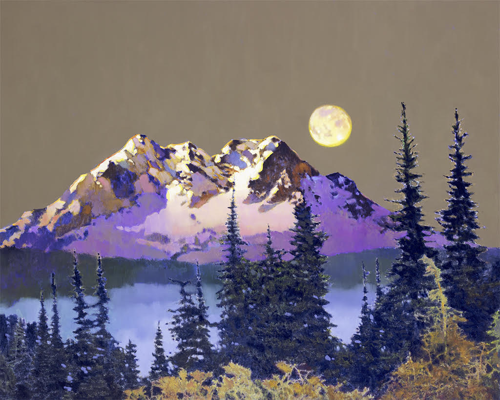 Prints available, original ***SOLD*** Max Hayslette - October Fantasy( HMOC 1694) oil, 32x40