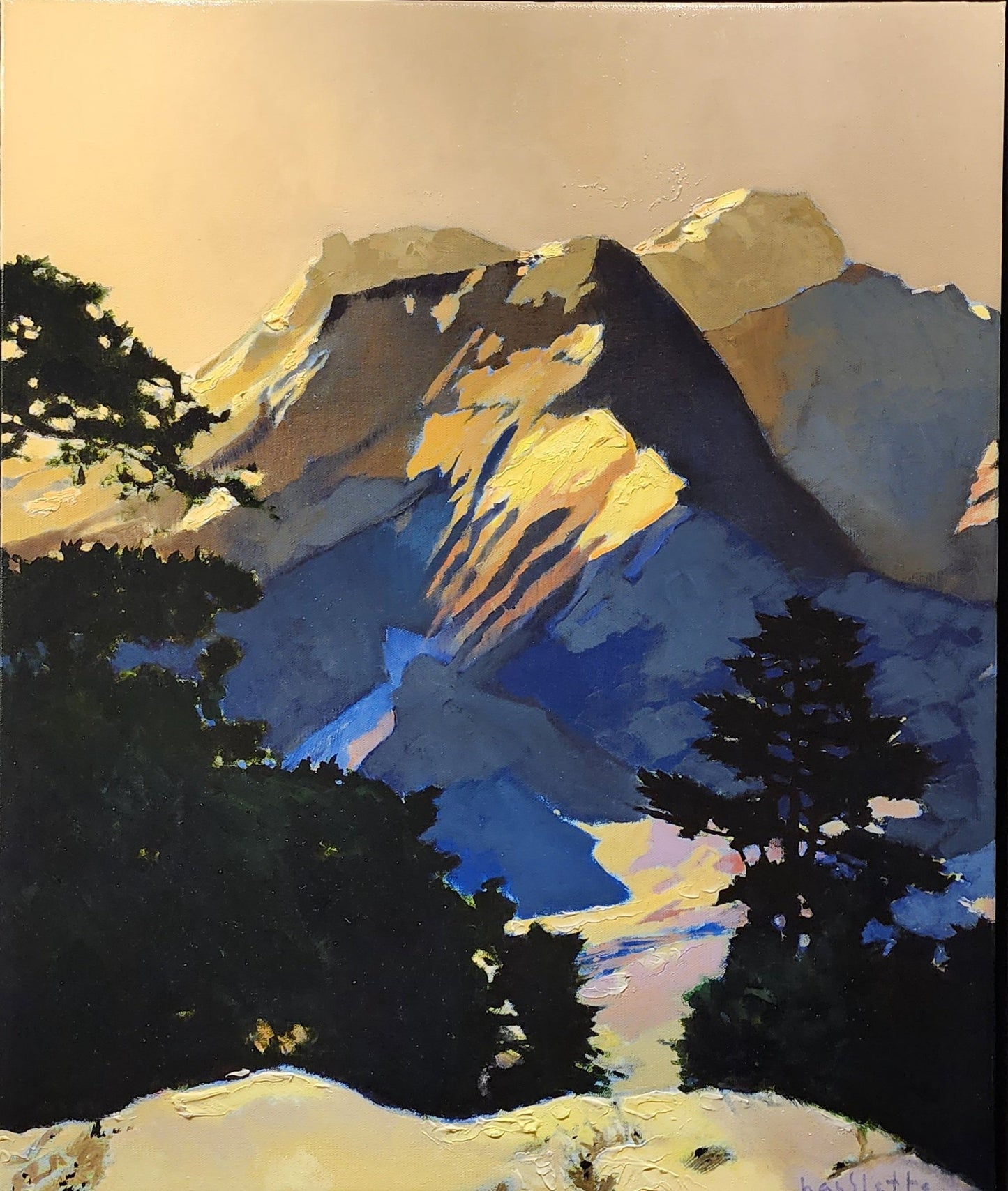 Prints available ***SOLD*** MAX HAYSLETTE - Olympus Gold No. 4, HMAC 1976 30x24