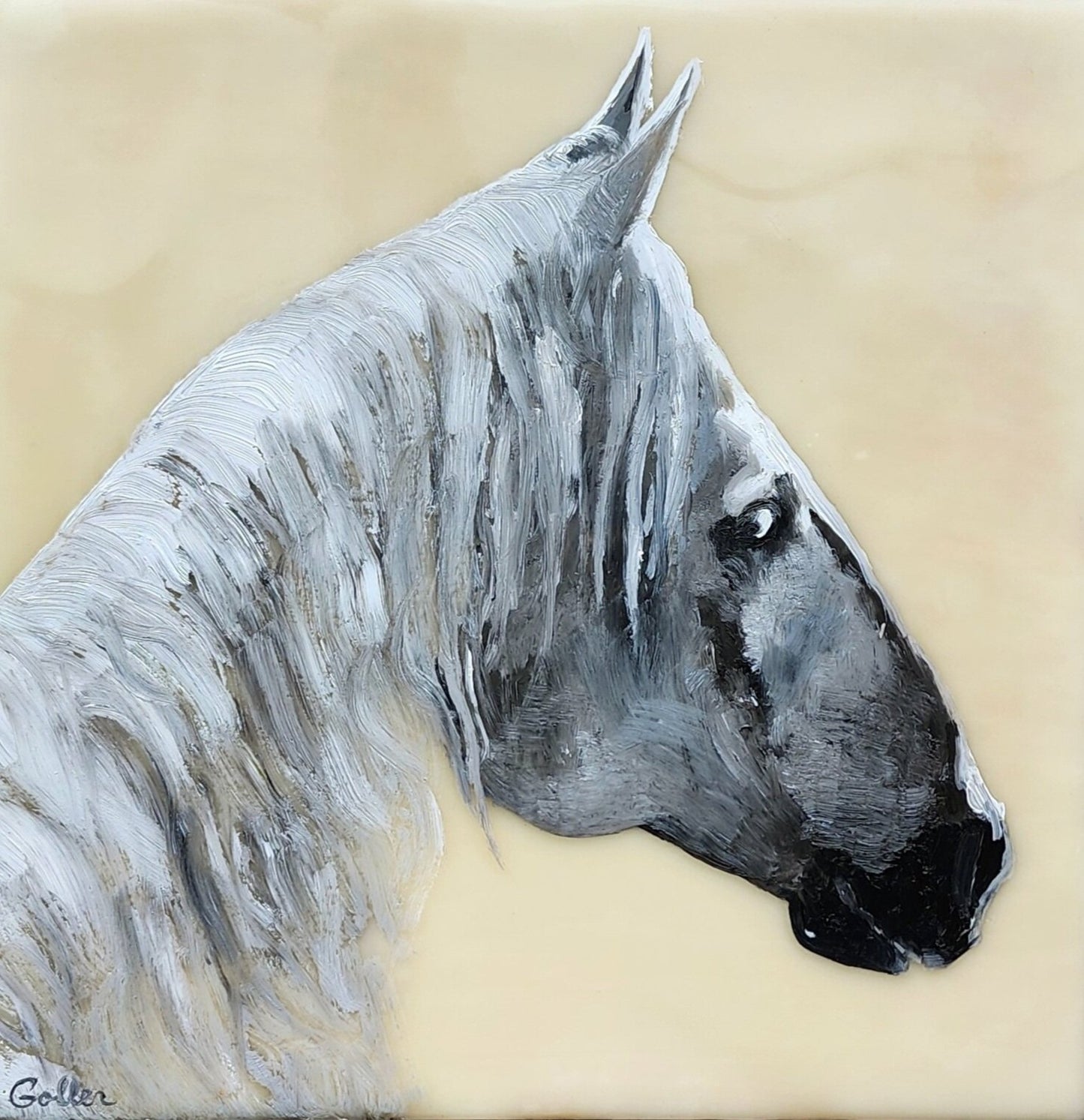 ***SOLD*** Carrie Goller - Sundance, Encaustic 8x8