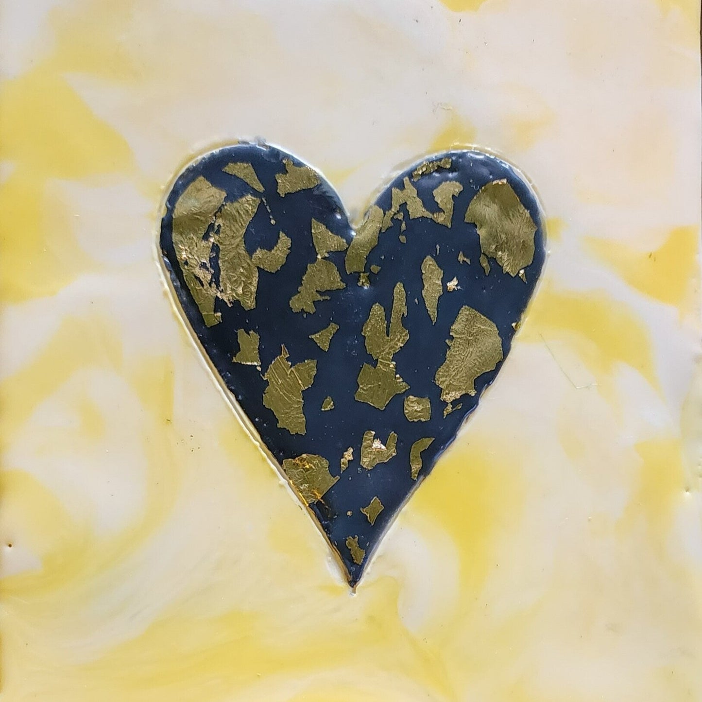 ***SOLD*** Carrie Goller - Heart Series , encaustic 5x5