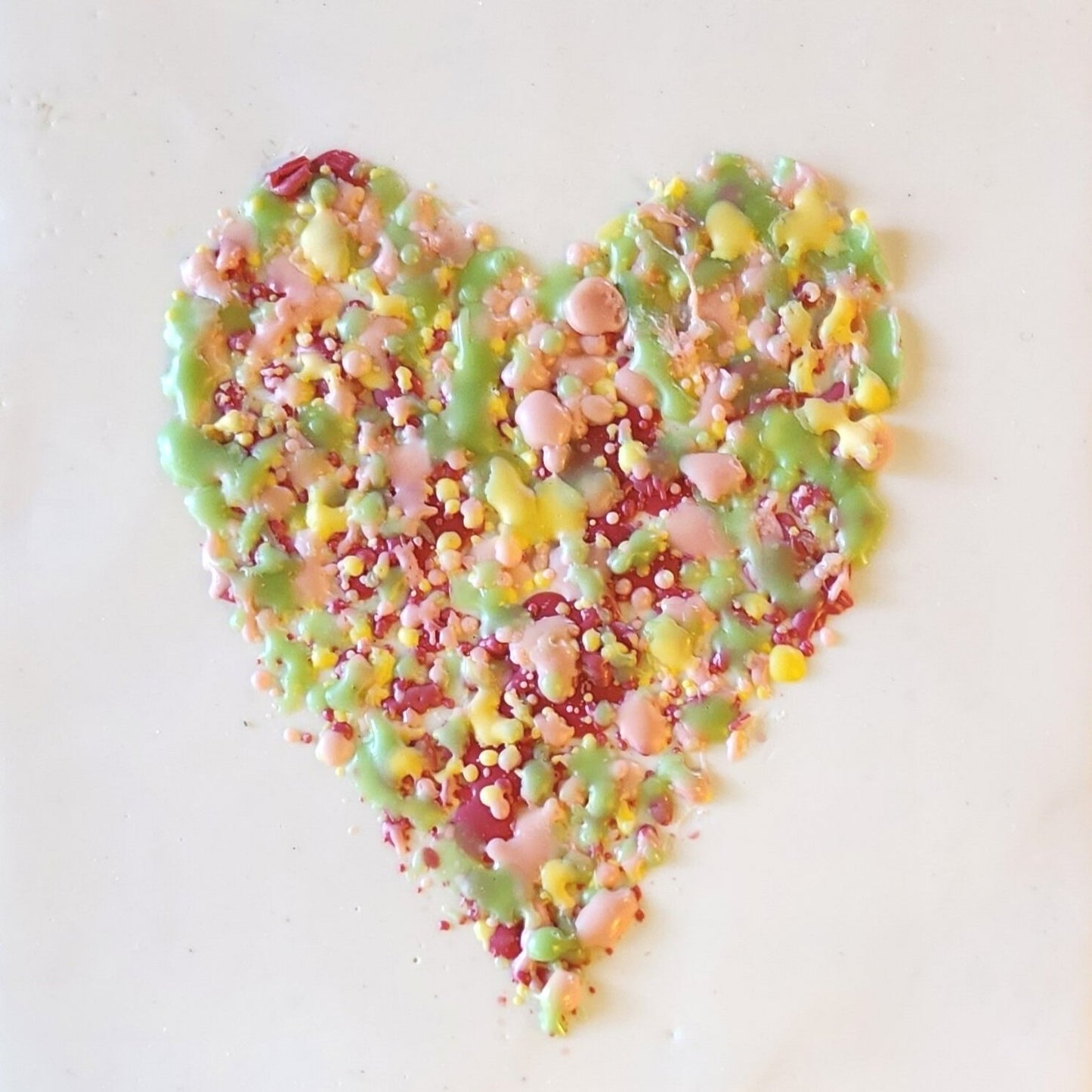 ***SOLD*** Carrie Goller - Heart Series , encaustic 5x5