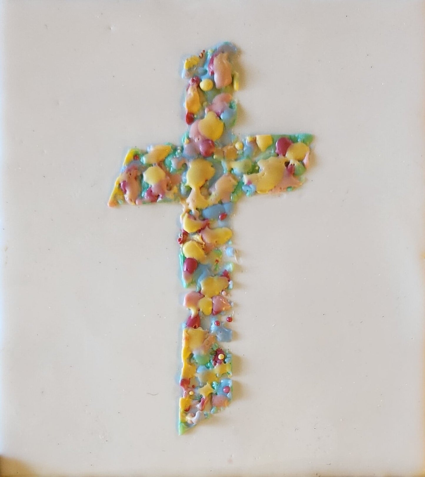 ***SOLD*** Carrie Goller - Cross Series , encaustic 5x5