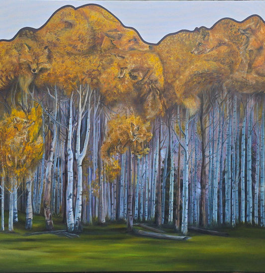 Jody Yashenko -  Mischief,  Original Oil on gallery wrapped canvas (framed), 40x40