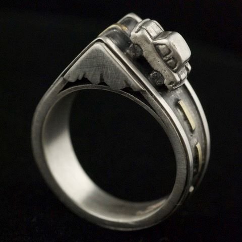 Jody Lyle - Summit Ring, Sterling Silver and Brass #3014
