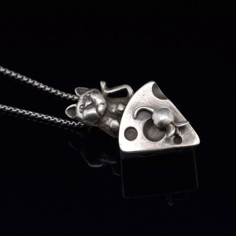 Jody Lyle - Guarding the Cheese, Sterling Silver Necklace #3045