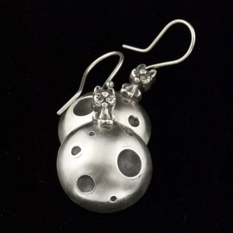 Jody Lyle - Moon Cat Earrings, #3100