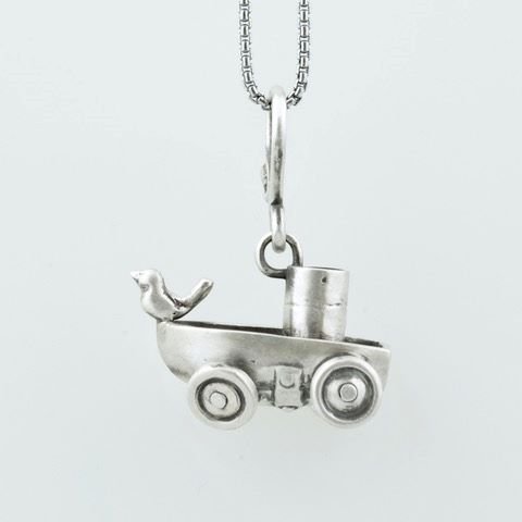 Jody Lyle - Go Anywhere Steamboat, Sterling Silver Necklace #3146 - Not currently in gallery