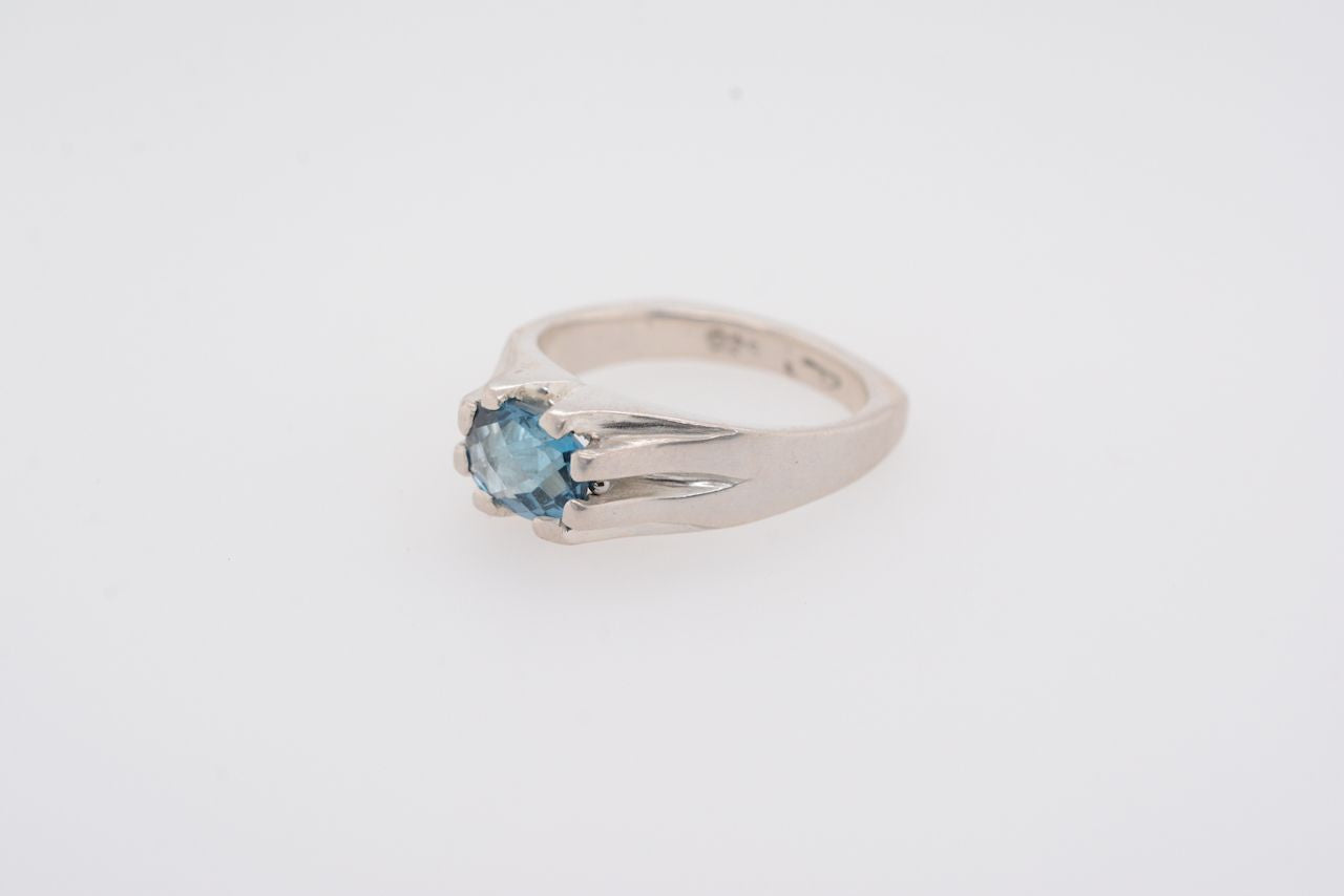 Jody Lyle - 8-Prong Ring, London Blue Topaz with Sterling Silver #3362