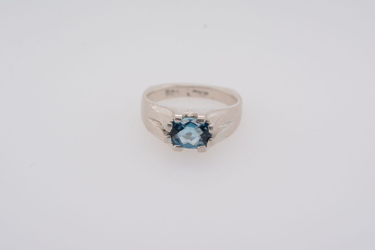 Jody Lyle - 8-Prong Ring, London Blue Topaz with Sterling Silver #3362