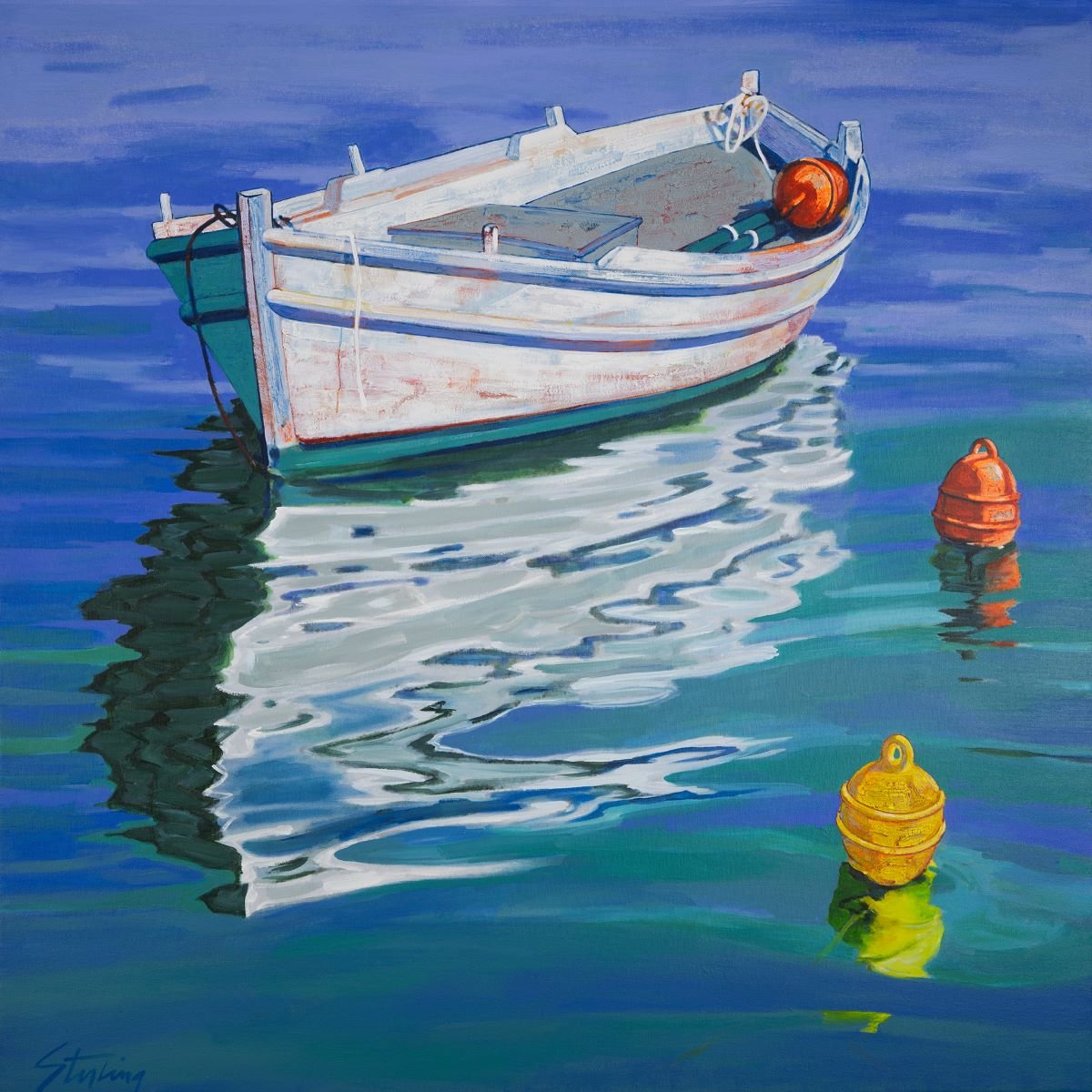 SYDNI STERLING - A Bolt from the Blue, acrylic on canvas, 36x36