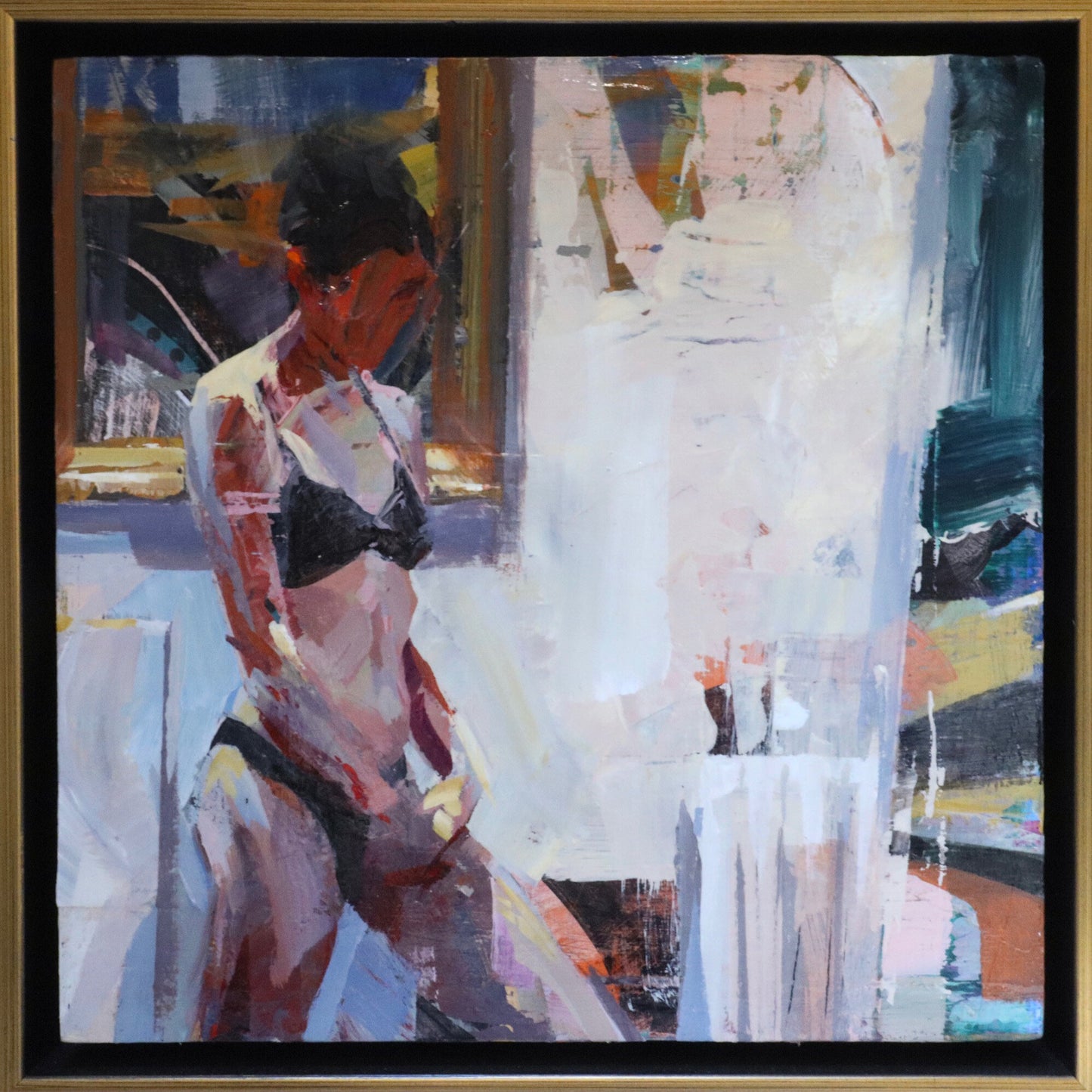 Gabriel Lipper - Abstracted Figure No. 4, acrylic 12x12 (framed)