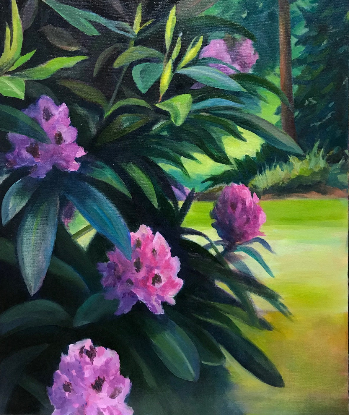 Prints available, original***SOLD***SOPHIE FRIEDA - Afternoon Blooms - Oil on Wrapped Canvas - 24 x 20 x 1.5