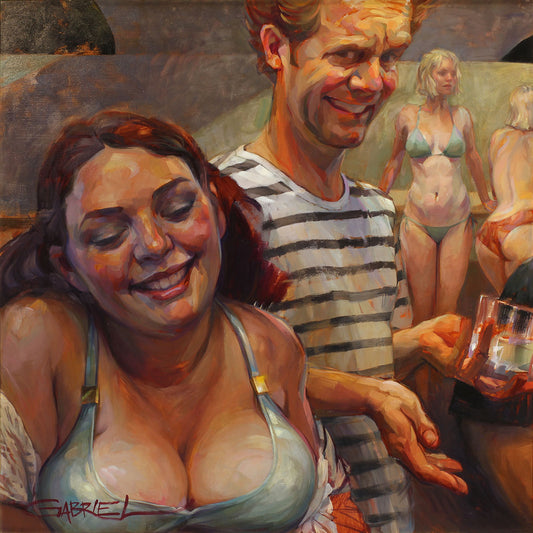 GABRIEL LIPPER - American Dream Part 1 Triptych - Oil - 30x30