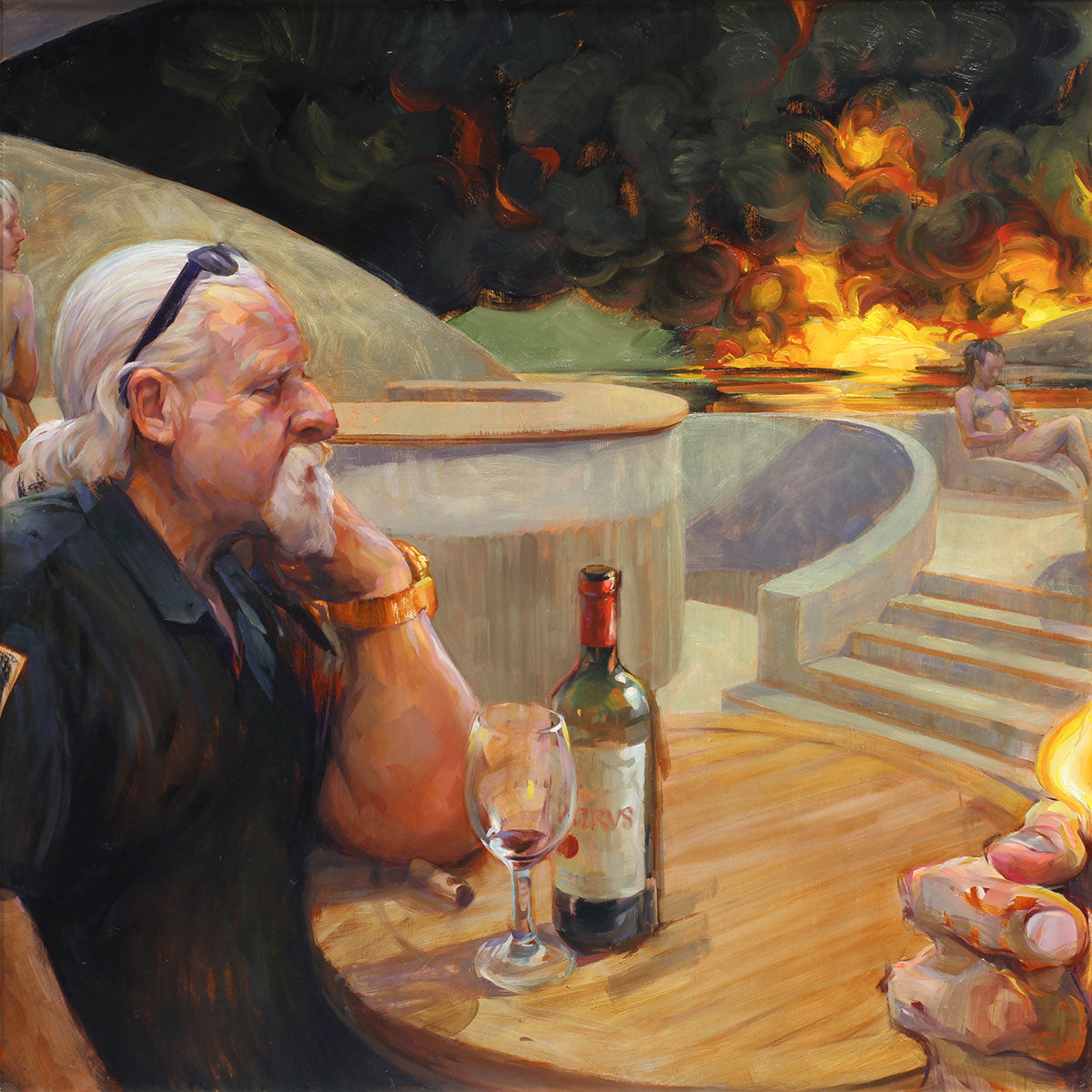 GABRIEL LIPPER - American Dream Part 2 Triptych - Oil - 30x30