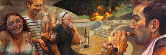 GABRIEL LIPPER  - American Dream -Full- Oil Triptych - 30x90