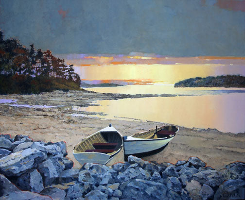 Prints available, original ***SOLD*** Max Hayslette - Apple Tree Cove No. 2, oil 36x44 HMOC 1691