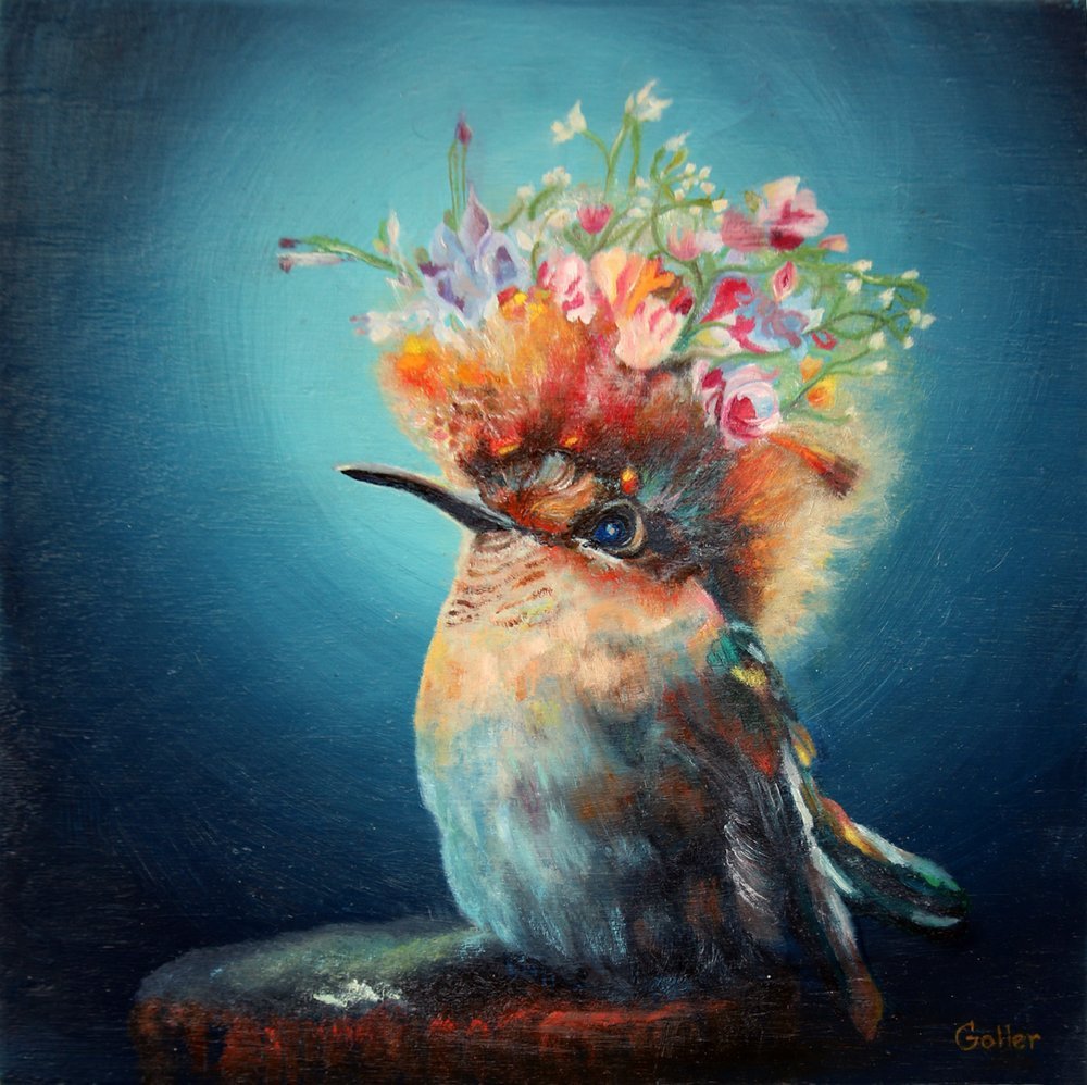 CARRIE GOLLER - Aretha (Floriferous Series) Print, Original size 10x10