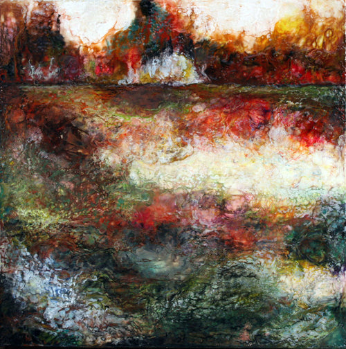 ***SOLD*** (prints availalbe) Hood's Head - Encaustic / Mixed Media - 48x36