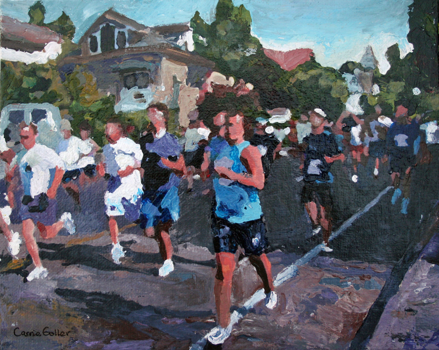 CARRIE GOLLER PRINTS - IMPRESSIONIST - BAINBRIDGE FOURTH OF JULY