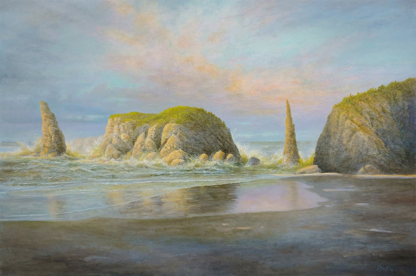 TIM PFEIFFER - Bandon Beach, oil 24x36 (framed)
