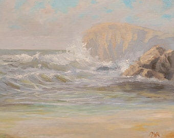 ***SOLD*** TIM PFEIFFER - Bandon Beach Oregon, oil 8x10