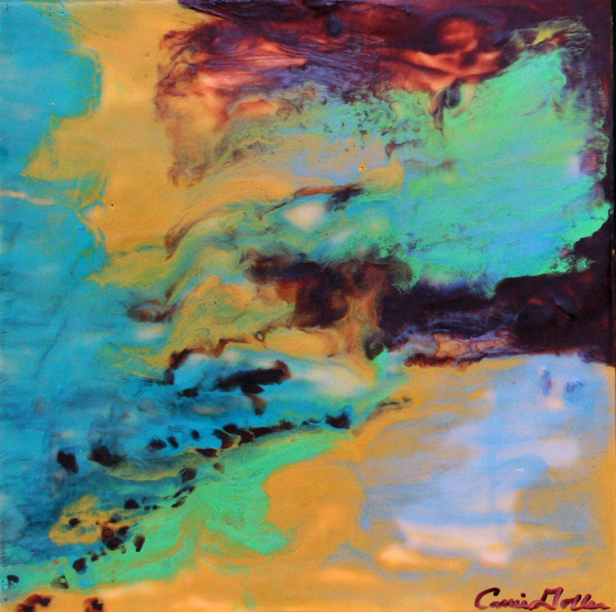 Carrie Goller - Bean's Bight, Encaustic 12x12