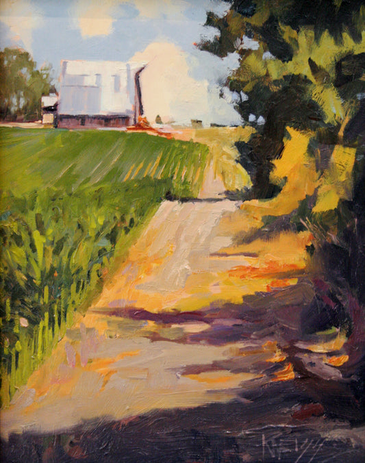 ***SOLD***ROBIN WEISS - Behind the Lavender - oil - 8x10