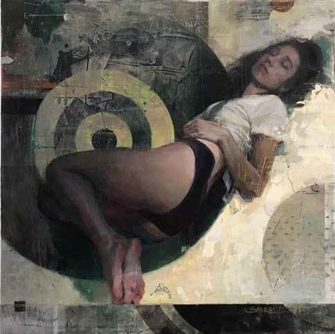 GABRIEL LIPPER - Between Worlds, mixed media 24x24