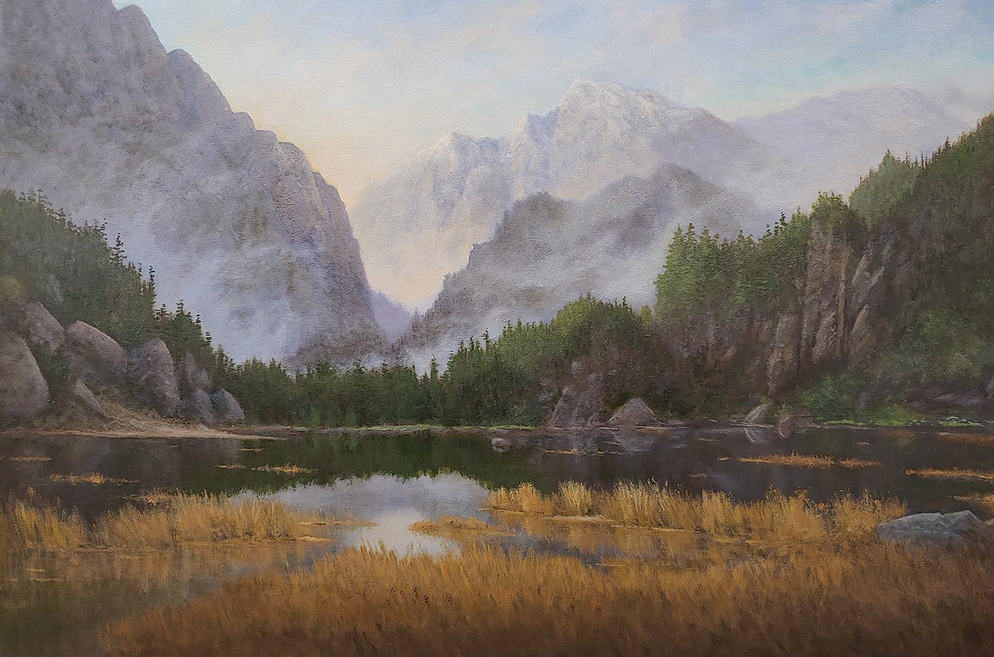 TIM PFEIFFER - Beyond the Mist, oil on canvas 20x30 (framed)