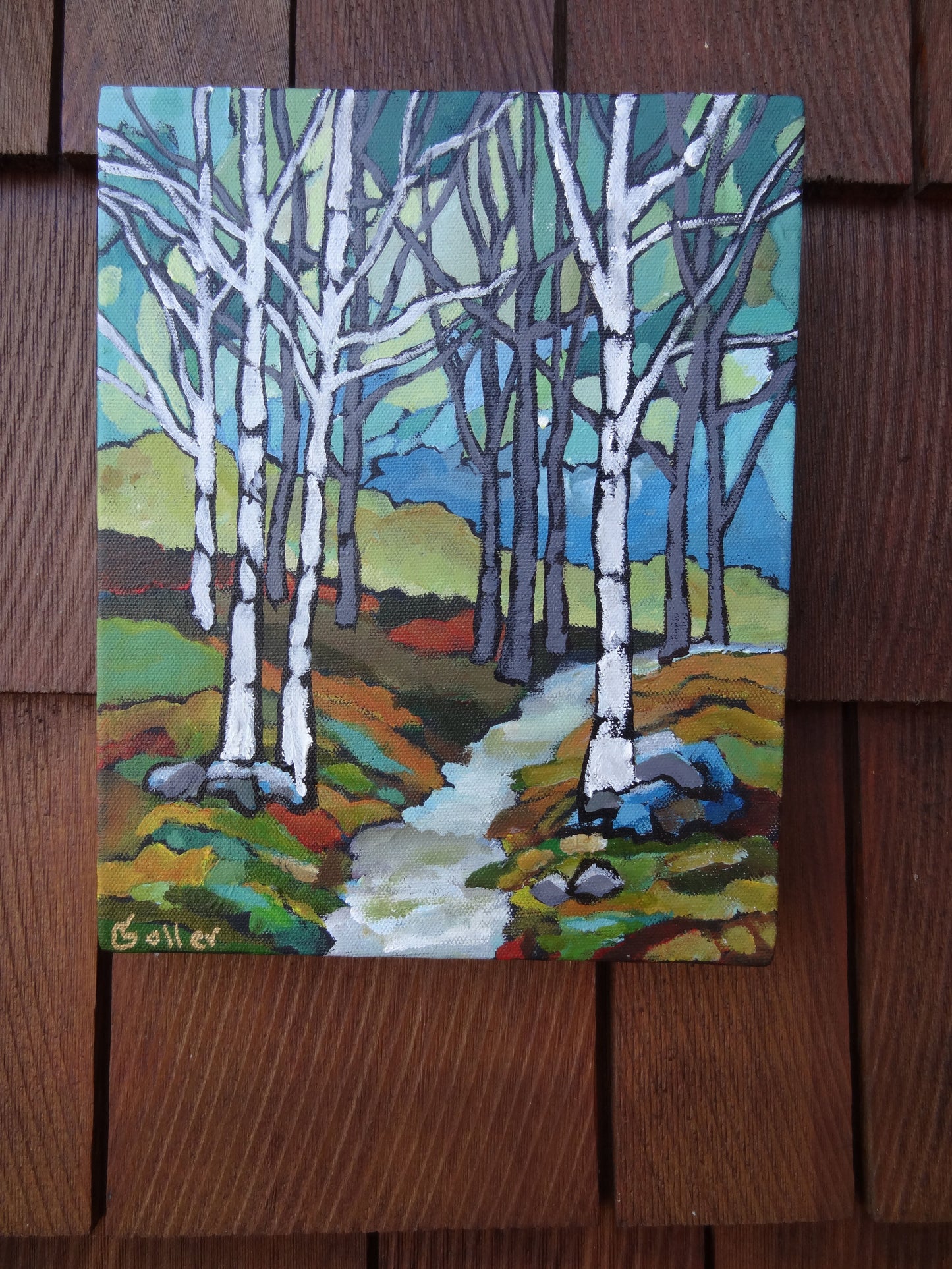 Prints available, original***SOLD*** Garden Guardians - Encaustic - 12x12