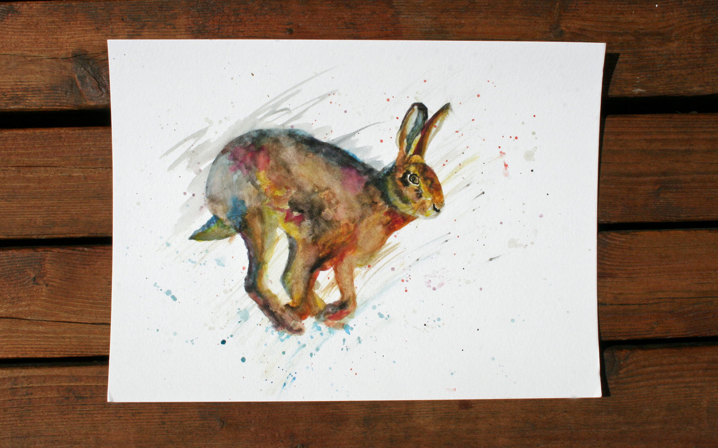 Prints available, original***SOLD***Blast Off - Original 12x16 Watercolor