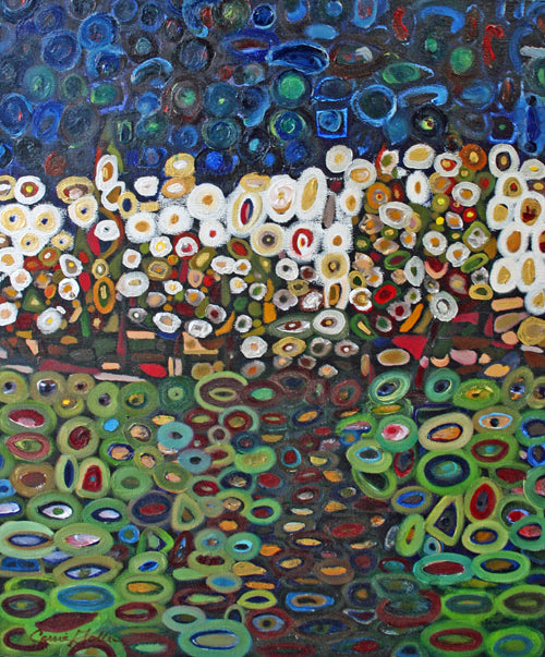 ***SOLD***Koi Weave - Encaustic / Mixed Media - 12x36