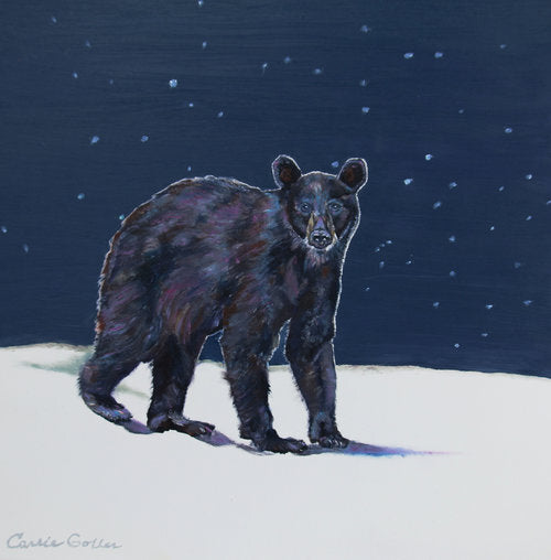 CARRIE GOLLER PRINTS - CREATURES - BORIS original oil, 12x12