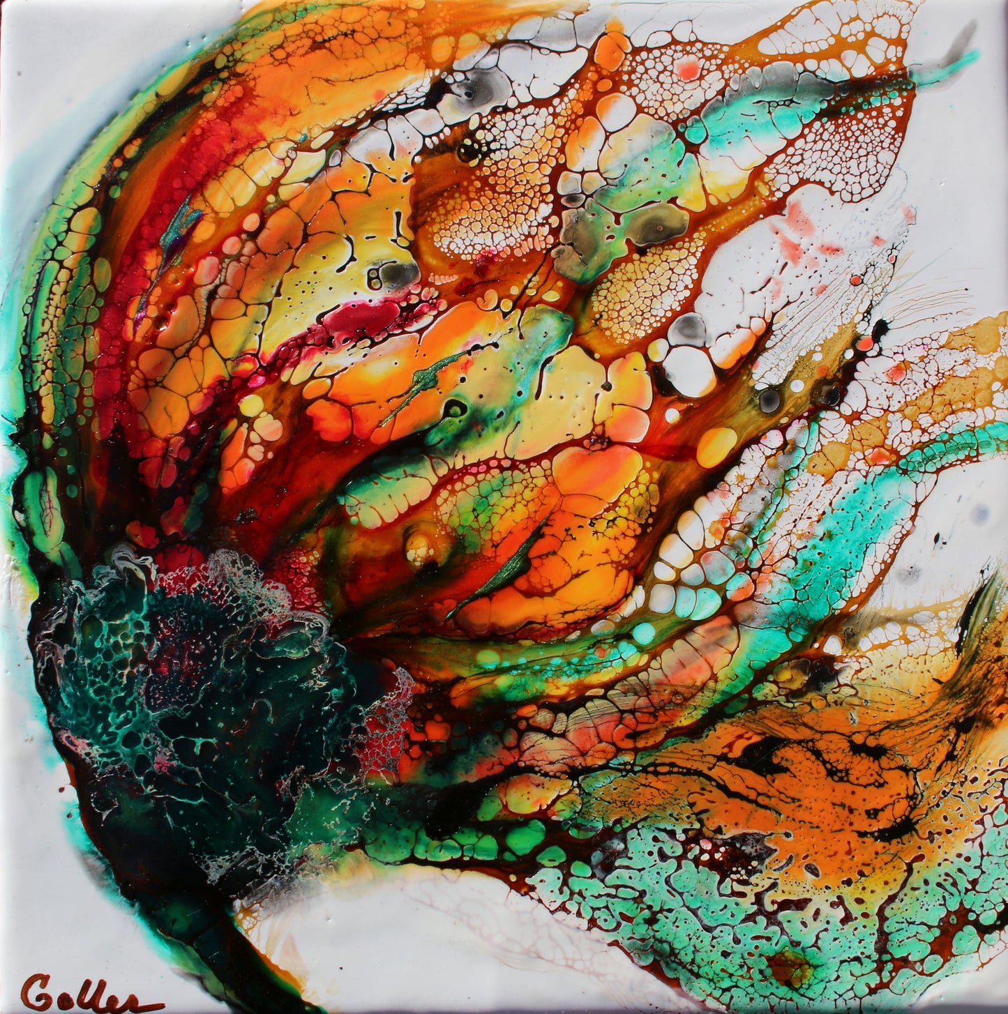 ***SOLD*** Evergreen - Encaustic/Mixed Media 18x22