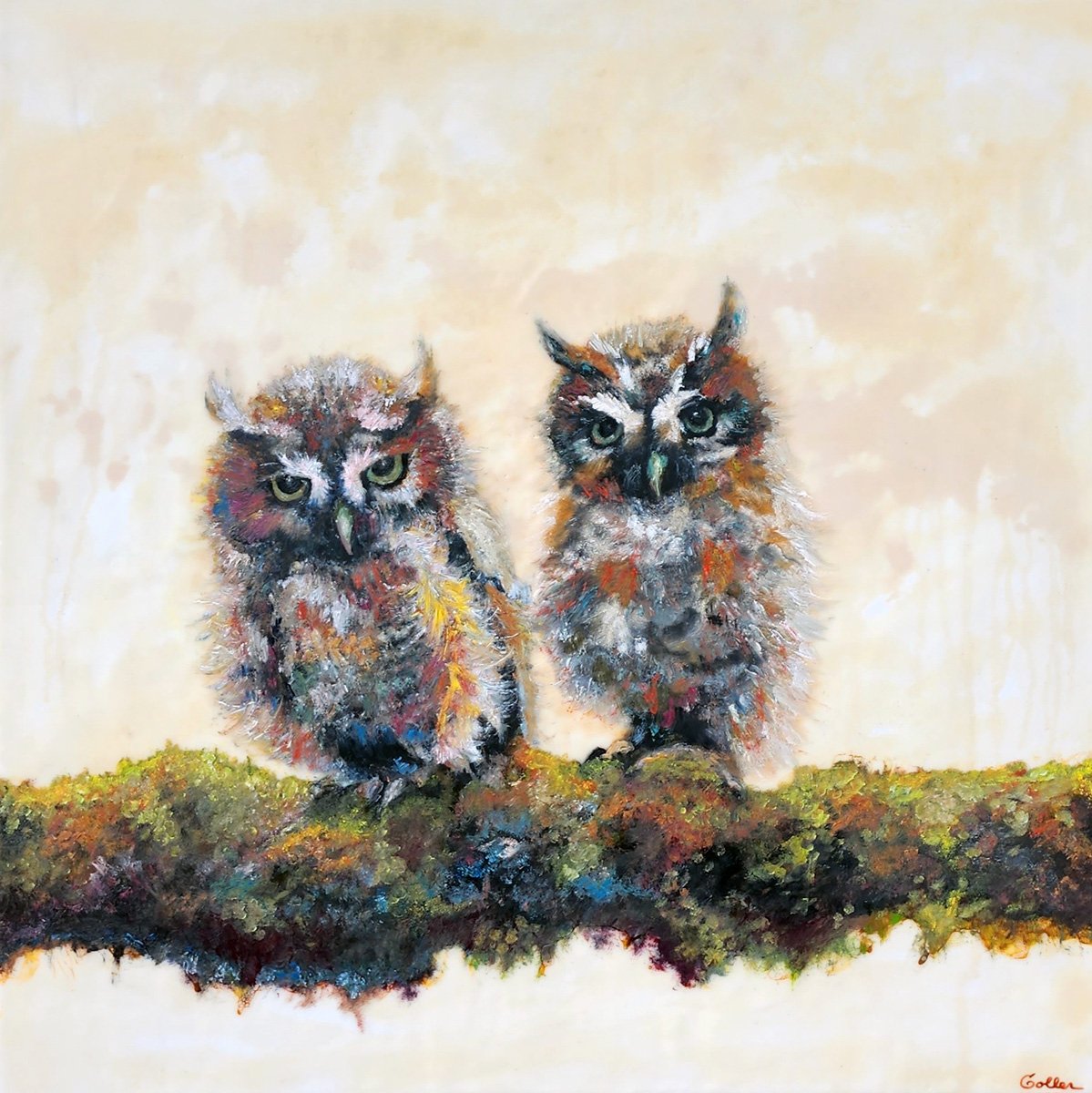 Prints available, original ***SOLD*** Carrie Goller - Branch Managers, mixed media - oil/encaustic 30x30