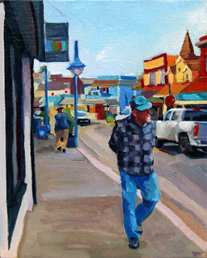 ***SOLD*** JILL ZACOT - Buffalo Check, oil 8x10 - framed