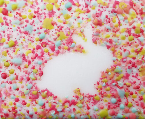 ***SOLD*** Carrie Goller - Spring Bunny, encaustic 4x3.5