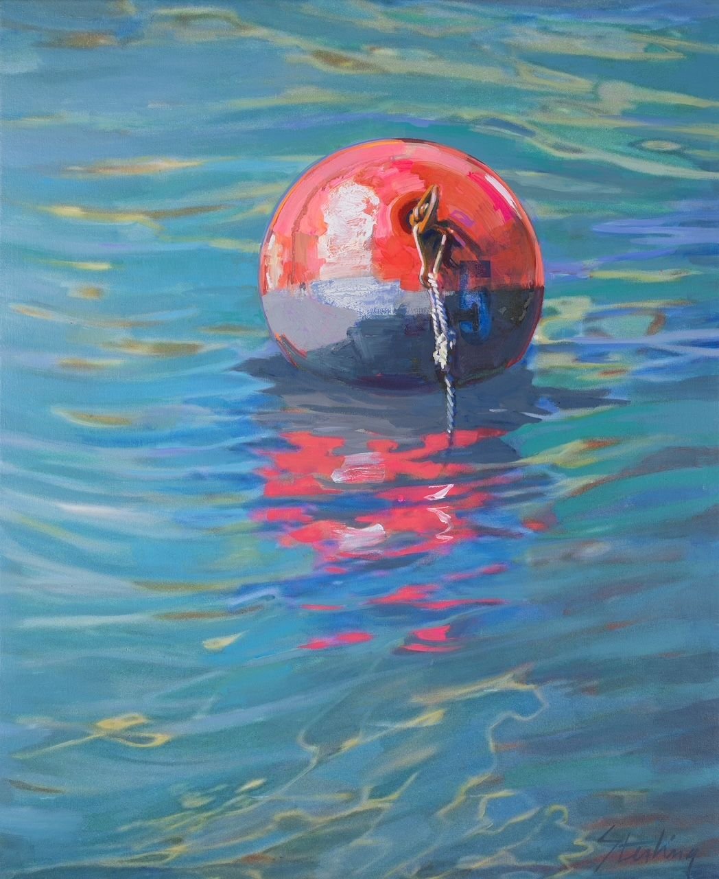 SYDNI STERLING - Buoy #5, acrylic on canvas, 33x27