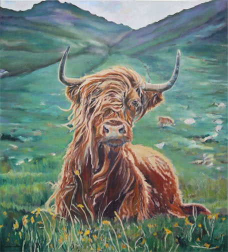 Prints available, original ***SOLD*** Carrie Goller - Buttercup, oil 44x40