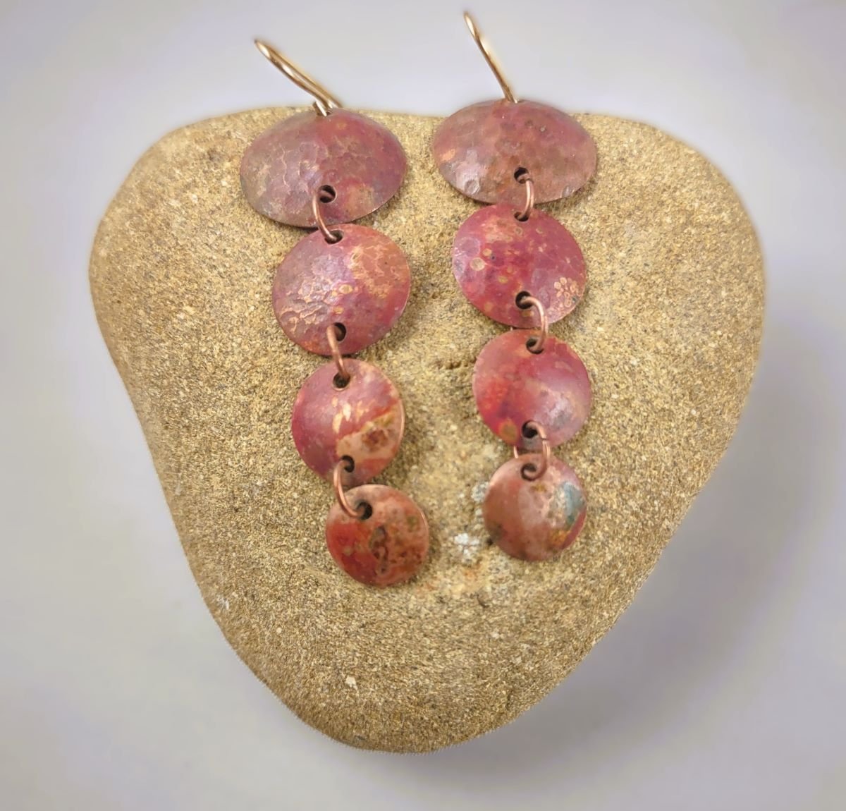 ***SOLD***E2002 Debra Saldivar - Earrings Copper, Goldfill
