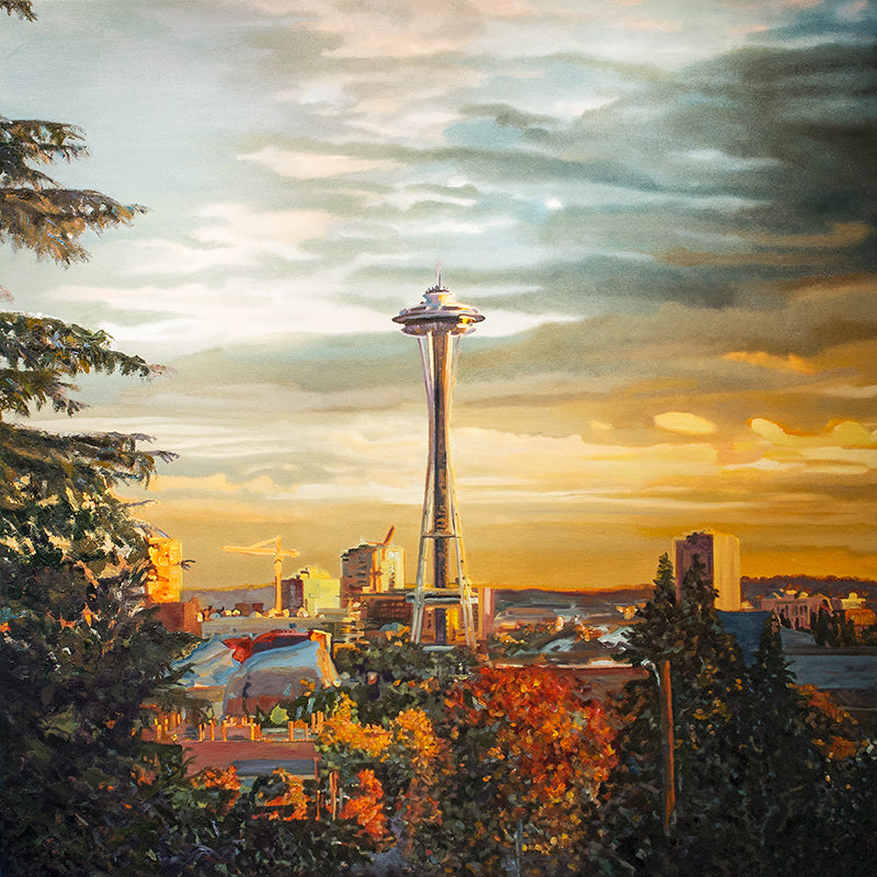 CARRIE GOLLER PRINTS - SEA, CITY, LANDSCAPES - EYE OF THE NEEDLE original oil, 36x36