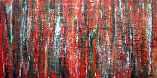 Prints available, original ***SOLD*** CARRIE GOLLER - Cajun, encaustic 24x48
