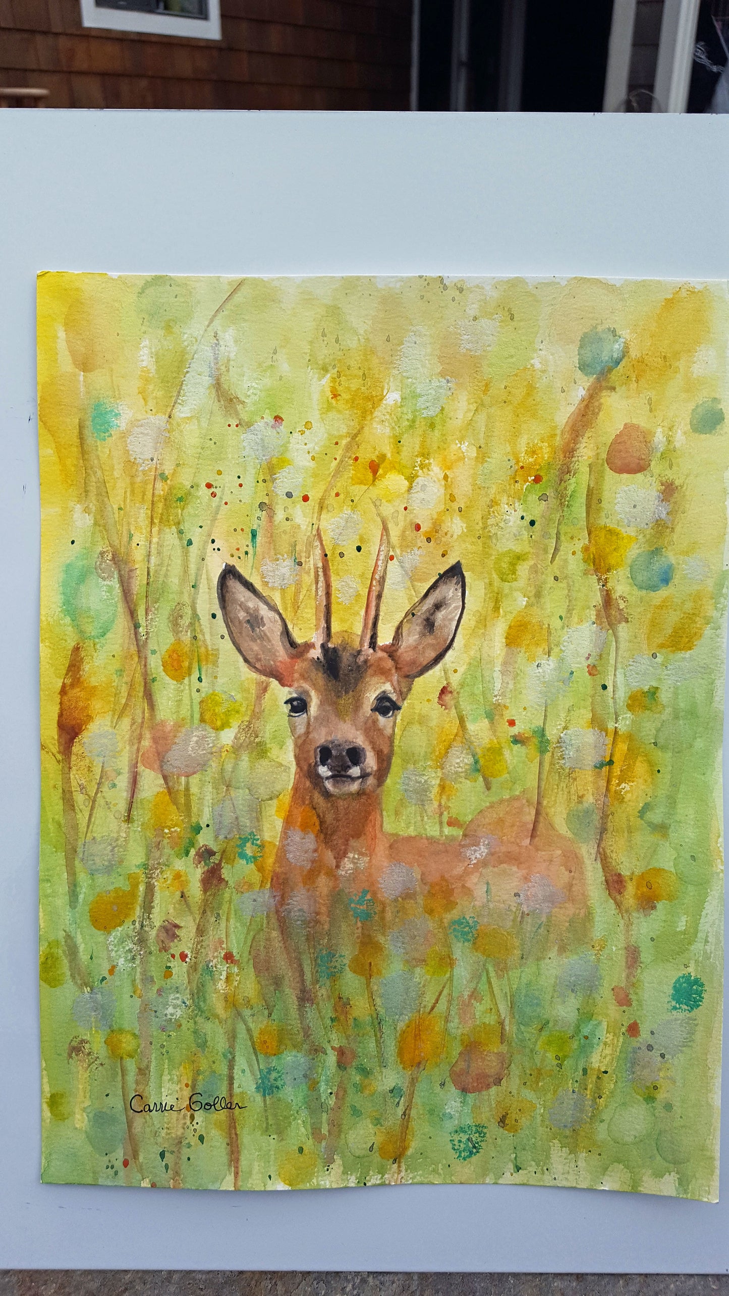 Prints available, original ***SOLD*** Camouflage III - 9x12 framed original watercolor