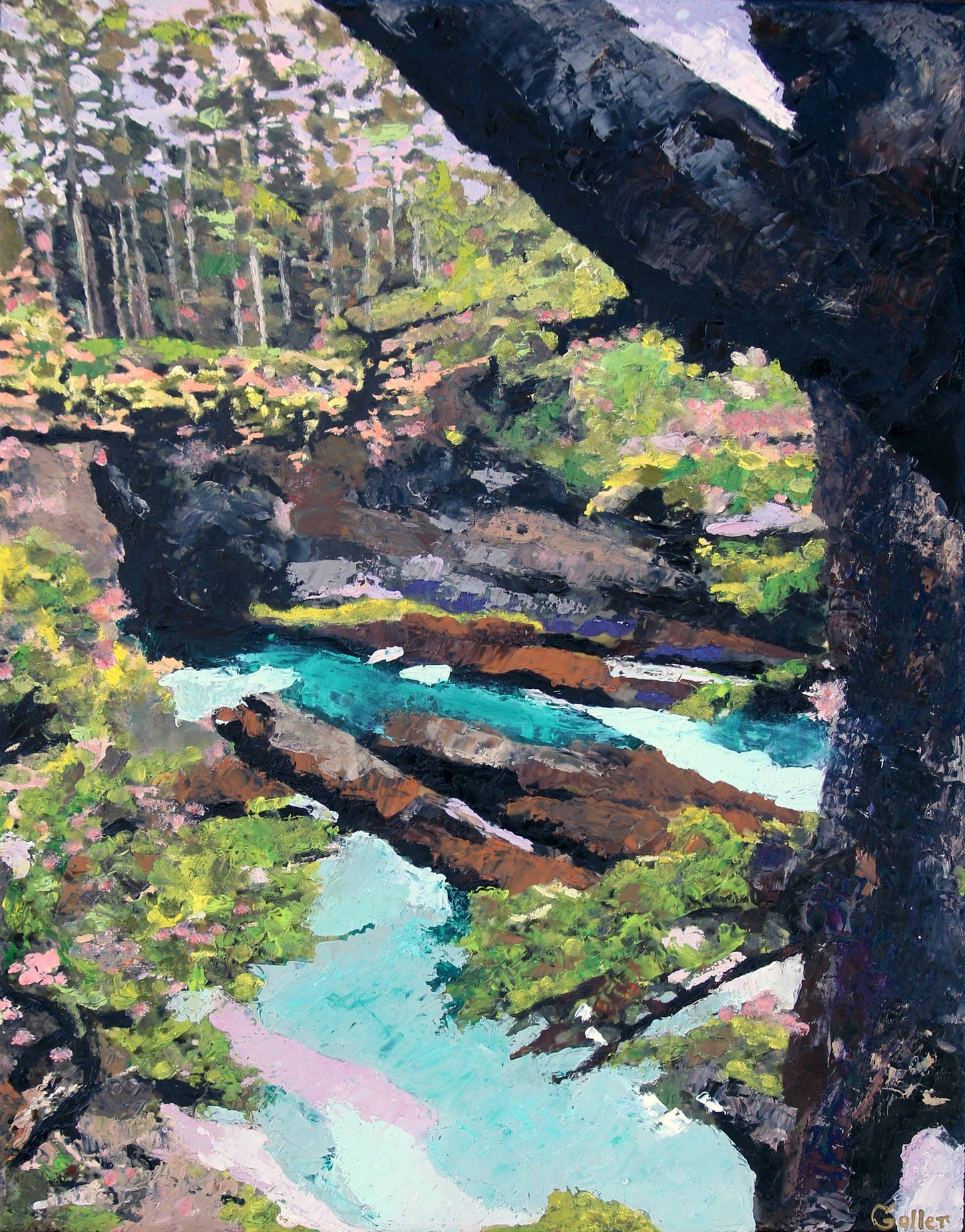 Carrie Goller - Cape Flattery II, mixed media (encaustic/oil) 14x11