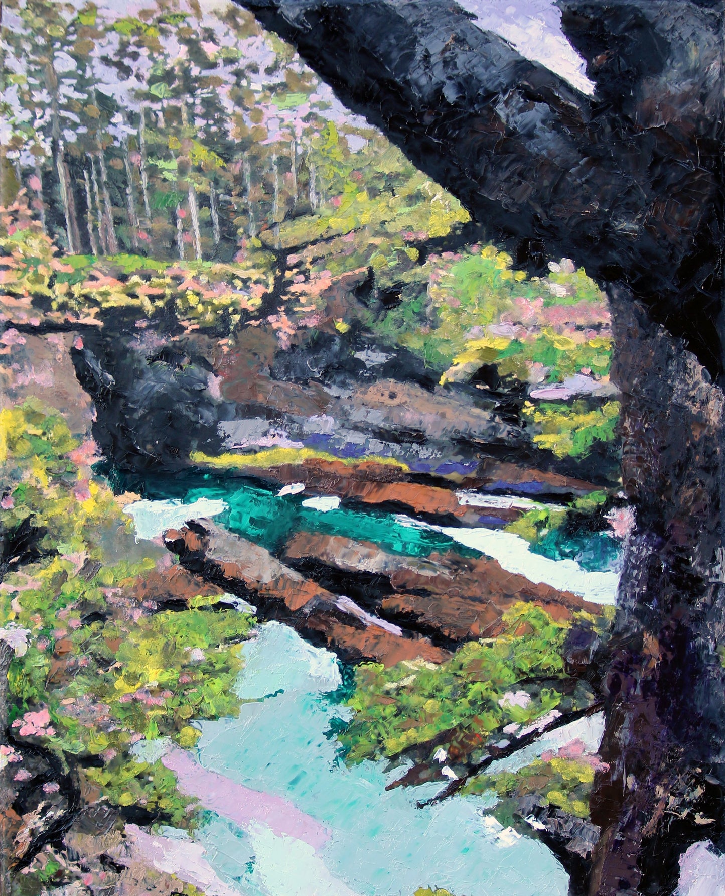 CARRIE GOLLER GICLEE PRINT - Cape Flattery II, Original mixed media (encaustic/oil) 14x11