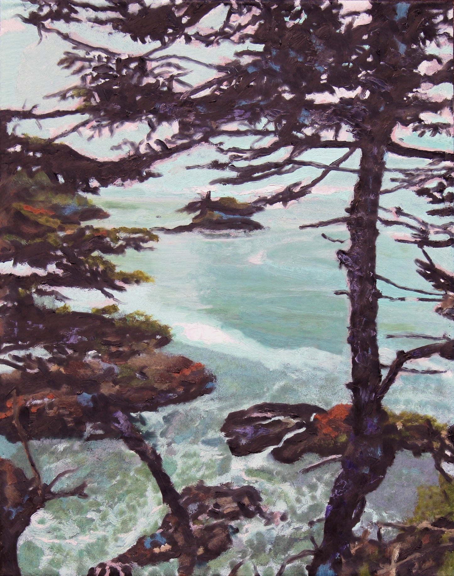 CARRIE GOLLER GICLEE PRINT - Cape Flattery III, Original mixed media (encaustic/oil) 14x11