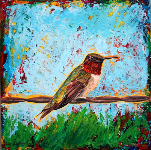 Prints available, original ***SOLD*** Carrie Goller - Carlos, Oil/Acrylic 16x16