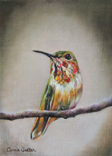 Prints available, original ***SOLD*** CARRIE GOLLER - Carlsbad, oil on linen panel 7x5 (framed)